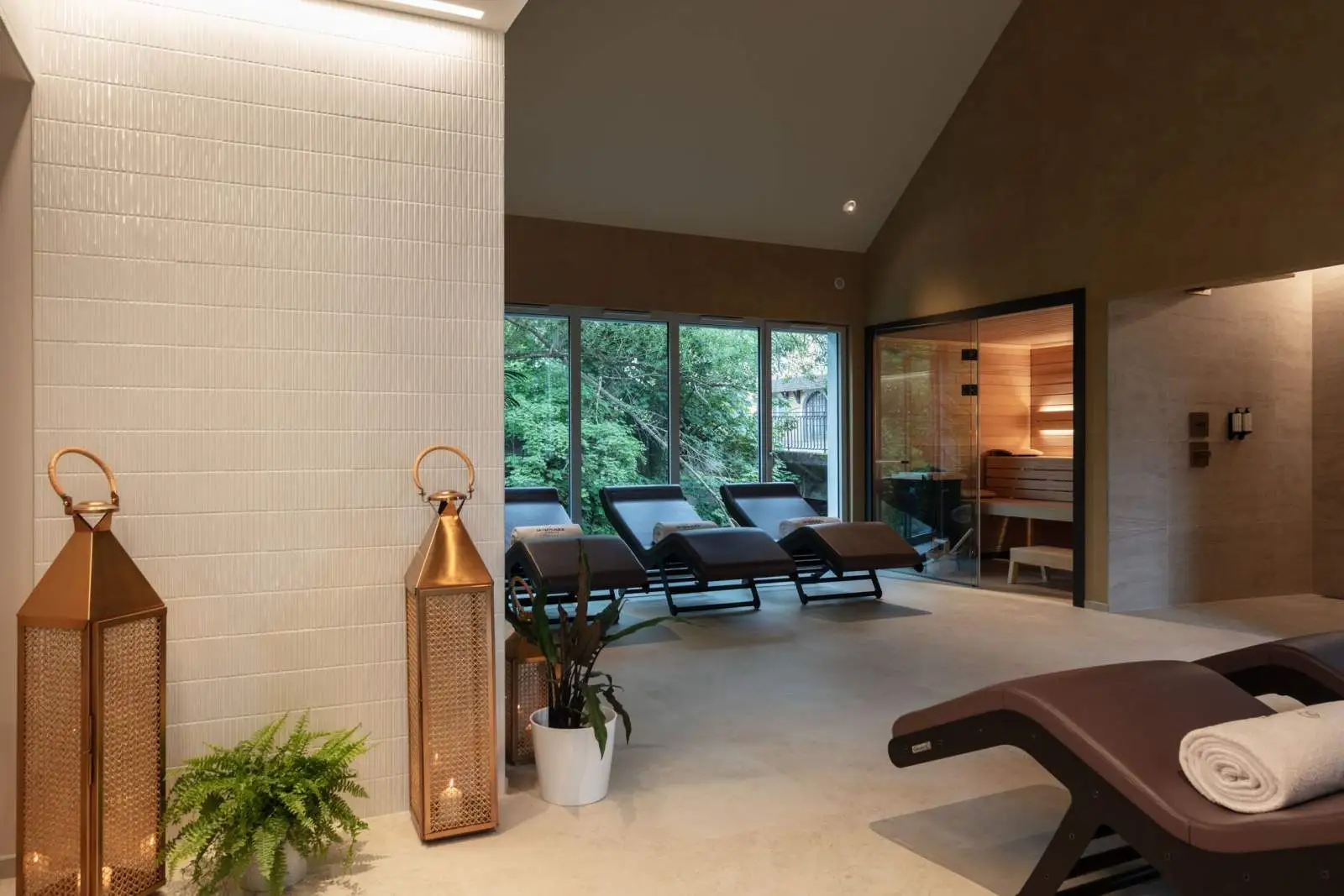 Espace spa de l'hôtel 5 étoiles à Arbois dans le Jura