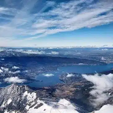 Vue depuis montgolfière lors d'un EVJF dans le Jura